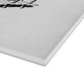 Individuelle Name- und Datumskabine mit Bäumen Schneidebrett (Ecke)