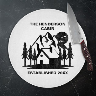 Individuelle Name und Datumskabine und -gebirge Schneidebrett