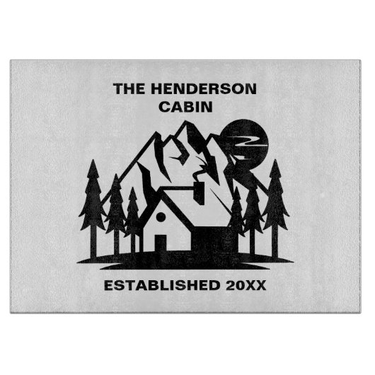 Individuelle Name und Datumskabine und -gebirge Schneidebrett (Vorderseite)