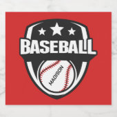 Individuelle Name- und Farbbaseball Bierflaschenetikett (Einzelnes Label)