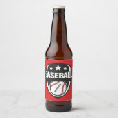 Individuelle Name- und Farbbaseball Bierflaschenetikett (Vorderseite)