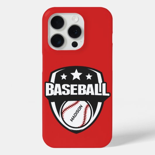 Individuelle Name- und Farbbaseball Case-Mate iPhone Hülle (Rückseite)