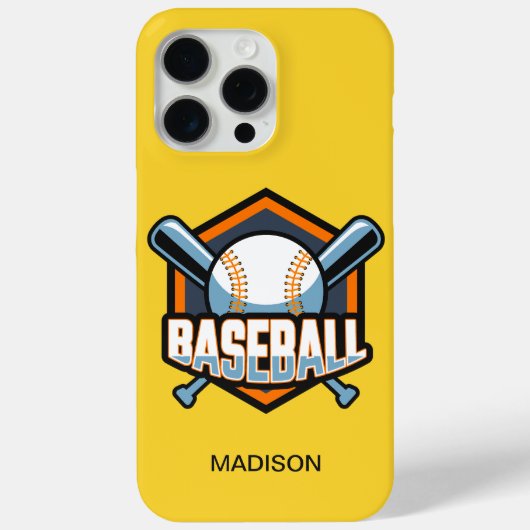 Individuelle Name- und Farbbaseball Case-Mate iPhone Hülle (Rückseite)