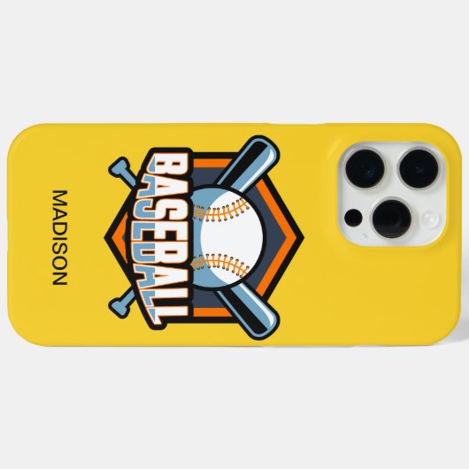 Individuelle Name- und Farbbaseball Case-Mate iPhone Hülle (Rückseite (Horizontal))