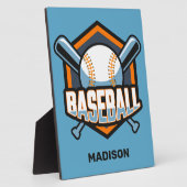 Individuelle Name- und Farbbaseball Fotoplatte (Seite)