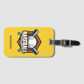 Individuelle Name- und Farbbaseball Gepäckanhänger (Vorderseite (Horizontal))