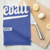 Individuelle Name- und Farbbaseball Geschirrtuch (Viertel Falte)