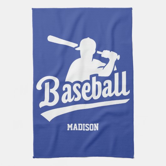 Individuelle Name- und Farbbaseball Geschirrtuch (Vertikal)