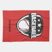 Individuelle Name- und Farbbaseball Geschirrtuch (Horizontal)