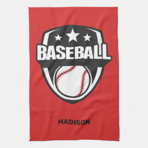 Individuelle Name- und Farbbaseball Geschirrtuch