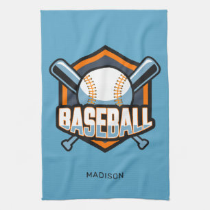 Individuelle Name- und Farbbaseball Geschirrtuch