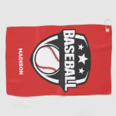 Individuelle Name- und Farbbaseball Golfhandtuch (Horizontal)