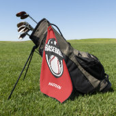 Individuelle Name- und Farbbaseball Golfhandtuch (Gras)