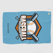 Individuelle Name- und Farbbaseball Golfhandtuch (Horizontal)