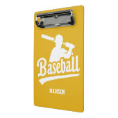 Individuelle Name- und Farbbaseball Mini Klemmbrett (Gewinkelt2)