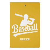 Individuelle Name- und Farbbaseball Mini Klemmbrett (Rückseite)