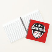 Individuelle Name- und Farbbaseball Notizblock (Innenseite)