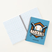 Individuelle Name- und Farbbaseball Notizblock (Innenseite)