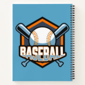 Individuelle Name- und Farbbaseball Notizblock (Rückseite)