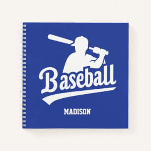 Individuelle Name- und Farbbaseball Notizblock