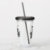 Individuelle Name- und FarbBaseball-Player Acryltrinkbecher (Links)