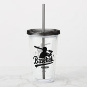 Individuelle Name- und FarbBaseball-Player Acryltrinkbecher (Vorderseite)
