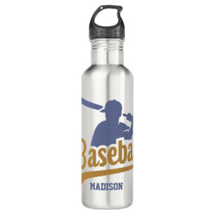 Individuelle Name- und FarbBaseball-Player Edelstahlflasche