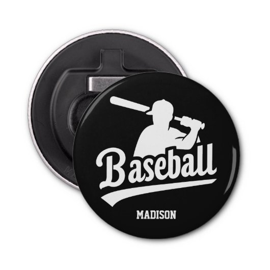 Individuelle Name- und FarbBaseball-Player Flaschenöffner (Vorderseite)