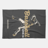Individuelle Name- und FarbBaseball-Player Geschirrtuch (Horizontal)