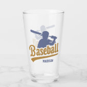 Individuelle Name- und FarbBaseball-Player Glas (Rückseite)