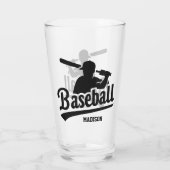 Individuelle Name- und FarbBaseball-Player Glas (Rückseite)