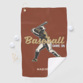 Individuelle Name- und FarbBaseball-Player Golfhandtuch (Insitu)
