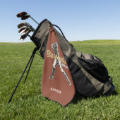 Individuelle Name- und FarbBaseball-Player Golfhandtuch (Gras)