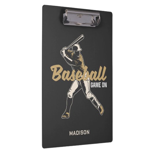 Individuelle Name- und FarbBaseball-Player Klemmbrett (Rechts)