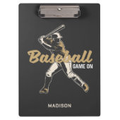 Individuelle Name- und FarbBaseball-Player Klemmbrett (Vorderseite)