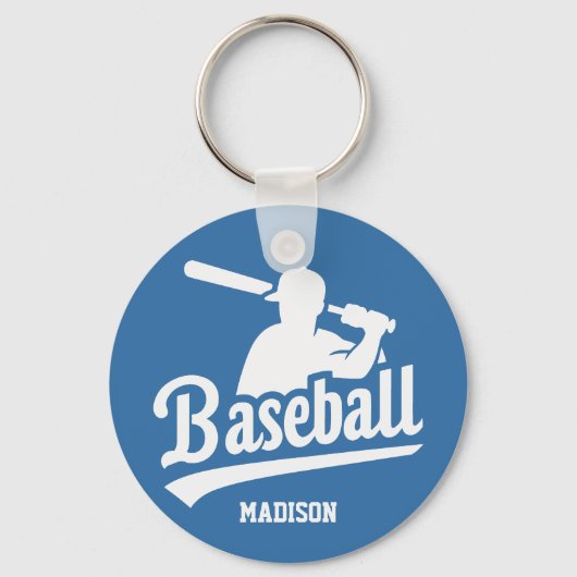 Individuelle Name- und FarbBaseball-Player Schlüsselanhänger (Vorderseite)