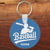 Individuelle Name- und FarbBaseball-Player Schlüsselanhänger (Rückseite)