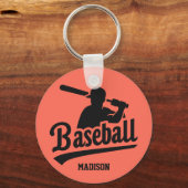 Individuelle Name- und FarbBaseball-Player Schlüsselanhänger (Vorderseite)