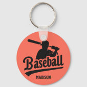 Individuelle Name- und FarbBaseball-Player Schlüsselanhänger (Rückseite)
