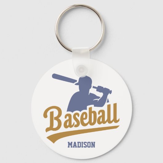 Individuelle Name- und FarbBaseball-Player Schlüsselanhänger (Vorderseite)