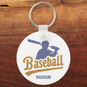Individuelle Name- und FarbBaseball-Player Schlüsselanhänger (Rückseite)
