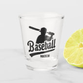 Individuelle Name- und FarbBaseball-Player Schnapsglas (Vorderseite)