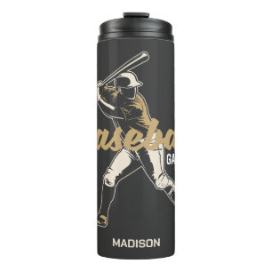 Individuelle Name- und FarbBaseball-Player Thermosbecher