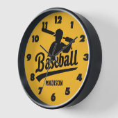 Individuelle Name- und Farbbaseball Uhr (Winkel)