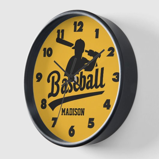 Individuelle Name- und Farbbaseball Uhr (Winkel)