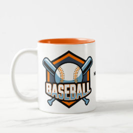 Individuelle Name- und Farbbaseball Zweifarbige Tasse
