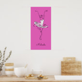 Individuelle Name und Farbe Ballerina-Poster Poster (Küche)