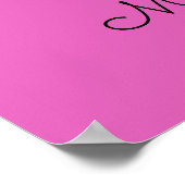 Individuelle Name und Farbe Ballerina-Poster Poster (Ecke)