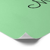 Individuelle Name und Farbe Ballerina-Poster Poster (Ecke)