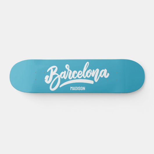 Individuelle Name und Farbe Barcelona Skateboard (Horizontal)
